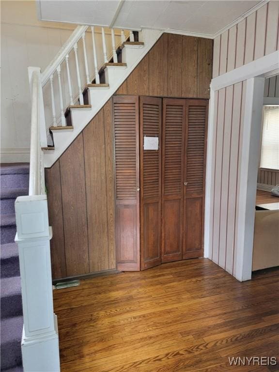 139 Englewood Ave, Buffalo, NY 14214 - staircase featuring wood finished floors
