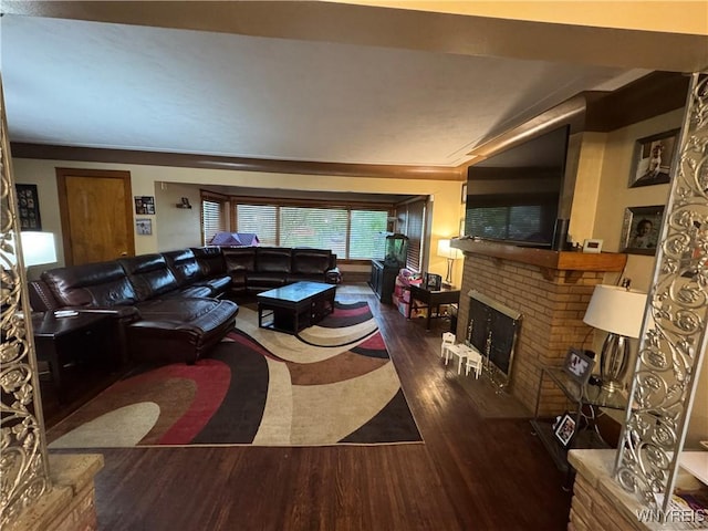 251 Minnesota Ave, Buffalo, NY 14215 - living area featuring wood finished floors and a fireplace