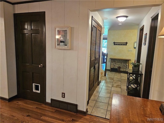 7066 E Ln, Boston, NY 14057 - hall featuring wood finished floors and baseboards