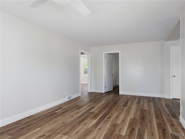 1120 Temple St, Watertown-City, NY 13601 - spare room with wood finished floors, baseboards, and ceiling fan