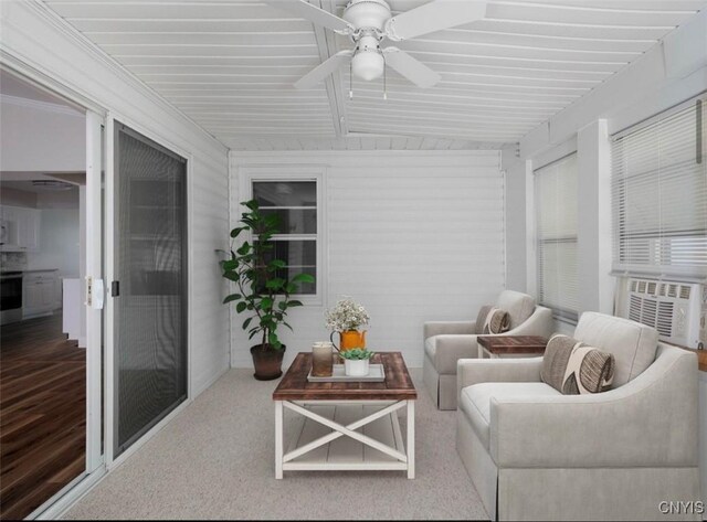 1120 Temple St, Watertown-City, NY 13601 - sunroom featuring cooling unit