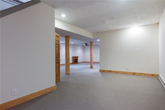 676 County Road 64, Big Flats, NY 14903 - finished basement featuring carpet flooring and recessed lighting