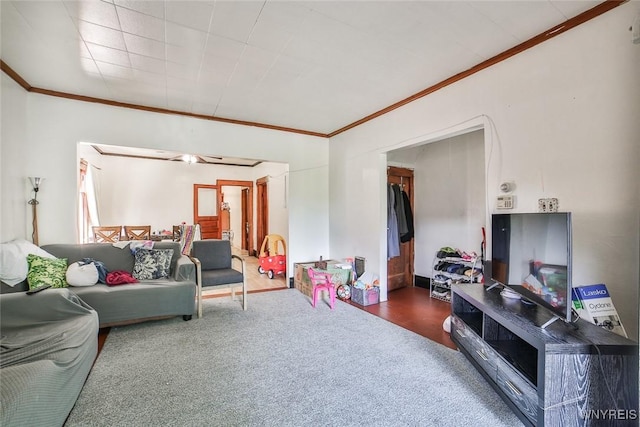 110 Saint Louis Ave, Buffalo, NY 14211 - living room featuring ornamental molding