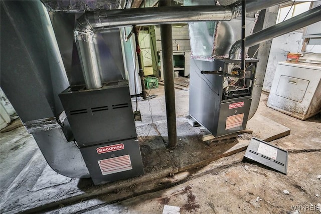 110 Saint Louis Ave, Buffalo, NY 14211 - utility room featuring heating unit and washer / dryer