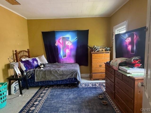 322 Eastern Ave, Herkimer, NY 13350 - bedroom featuring carpet and ornamental molding