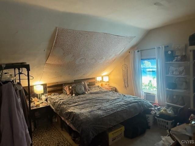 322 Eastern Ave, Herkimer, NY 13350 - bedroom featuring lofted ceiling and cooling unit