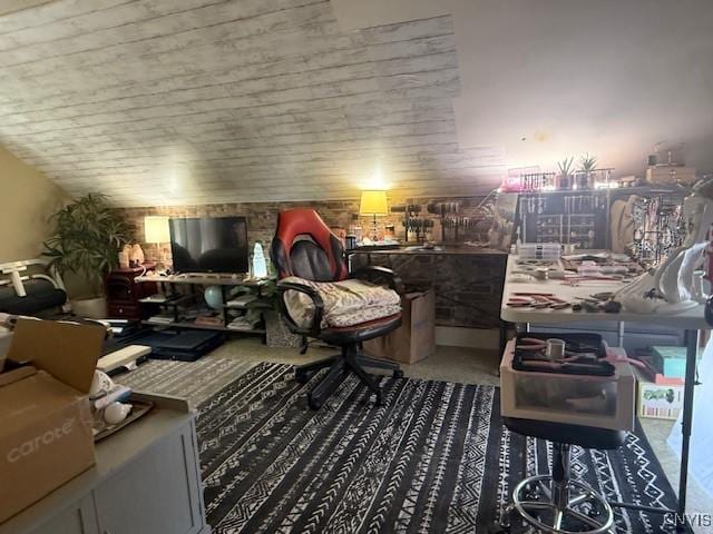 322 Eastern Ave, Herkimer, NY 13350 - living area featuring a workshop area and carpet flooring