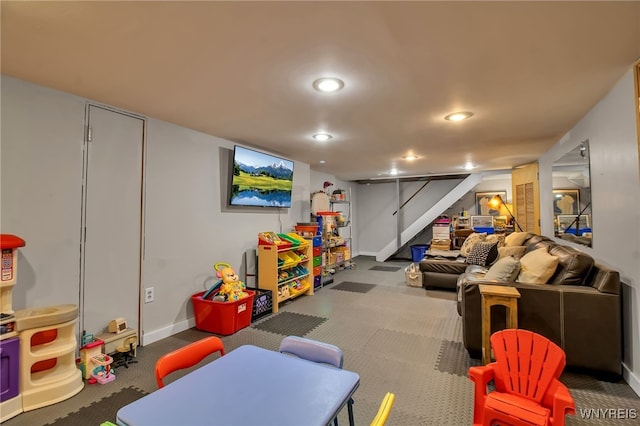 234 Misty Ln, Amherst, NY 14051 - game room featuring recessed lighting, baseboards, and carpet flooring