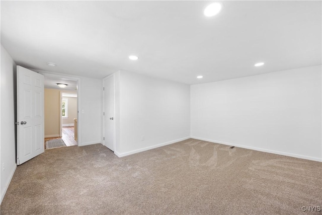 220 W Elm St, Oneida-Inside, NY 13421 - empty room featuring carpet flooring, recessed lighting, and baseboards