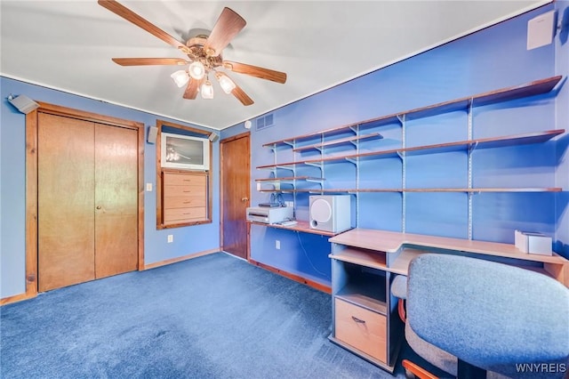 2350 Quaker Rd, Hartland, NY 14067 - unfurnished office featuring carpet flooring and ceiling fan