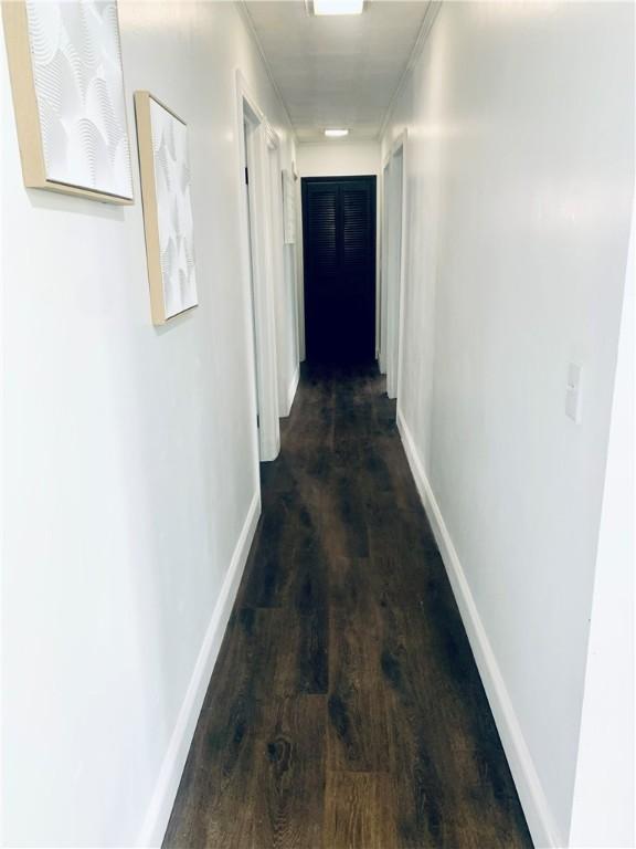 438 Hillview Ave, Southport, NY 14904 - hall with wood finished floors and baseboards
