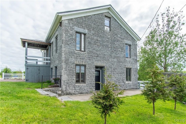 24401 Cheever Rd, Pamelia, NY 13601 - back of property with stone siding