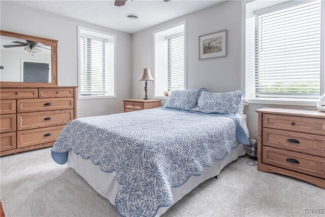 24401 Cheever Rd, Pamelia, NY 13601 - bedroom featuring light carpet and ceiling fan