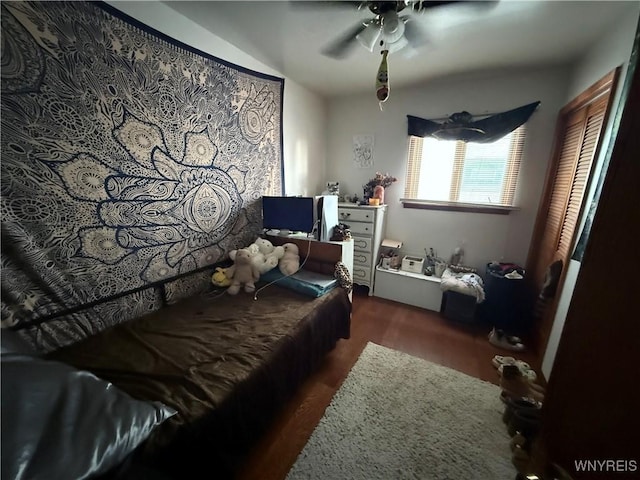 189 Lovering Ave, Buffalo, NY 14216 - bedroom with a ceiling fan and a closet