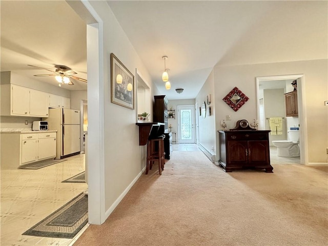 119 Park Ter, Big Flats, NY 14845 - corridor with baseboards and light carpet