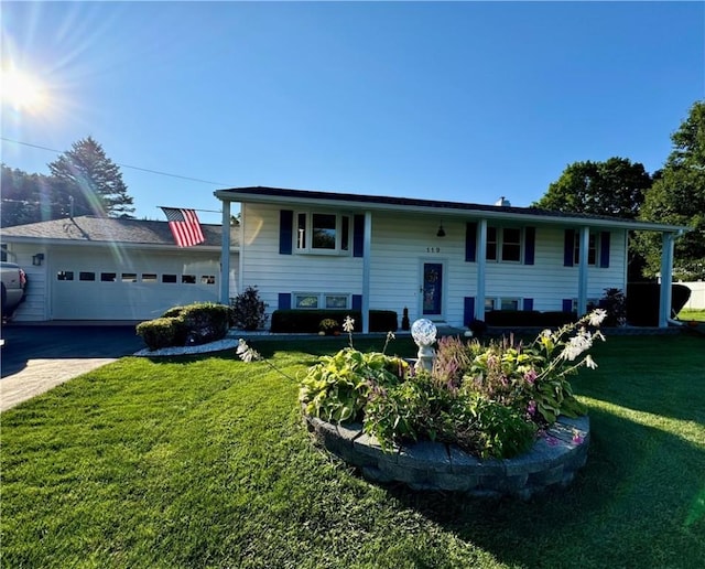 119 Park Ter, Big Flats, NY 14845 - split foyer home with a front yard and a garage
