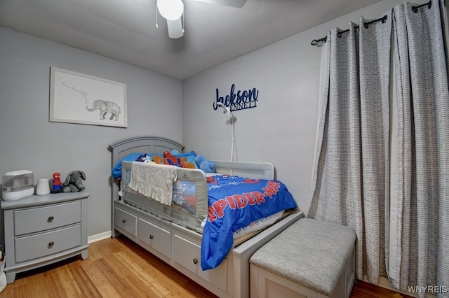 12 S Huxley Dr, Cheektowaga, NY 14225 - bedroom featuring light wood-style floors and ceiling fan