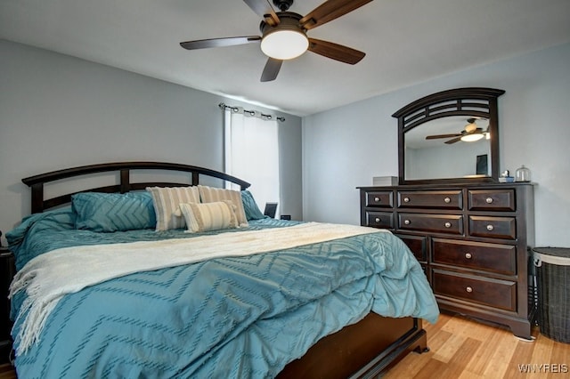 12 S Huxley Dr, Cheektowaga, NY 14225 - bedroom with light wood-style flooring and a ceiling fan