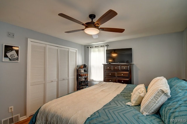 12 S Huxley Dr, Cheektowaga, NY 14225 - bedroom with a closet and a ceiling fan