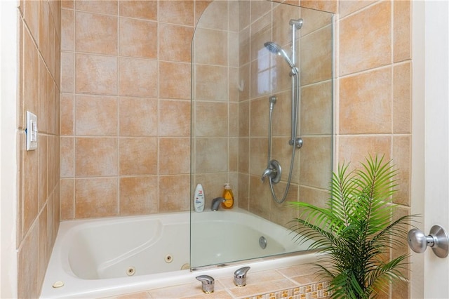 1108 Brick Landing Pl, Webster, NY 14580 - bathroom with a combined bath / shower with jetted tub