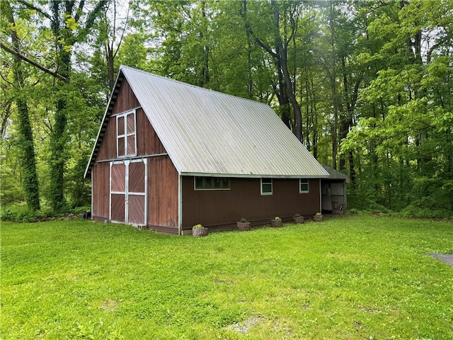 1476 Grange Hall Rd, Junius, NY 14532 - view of barn with a yard