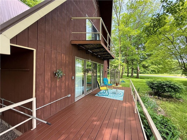 1476 Grange Hall Rd, Junius, NY 14532 - wooden terrace featuring a yard