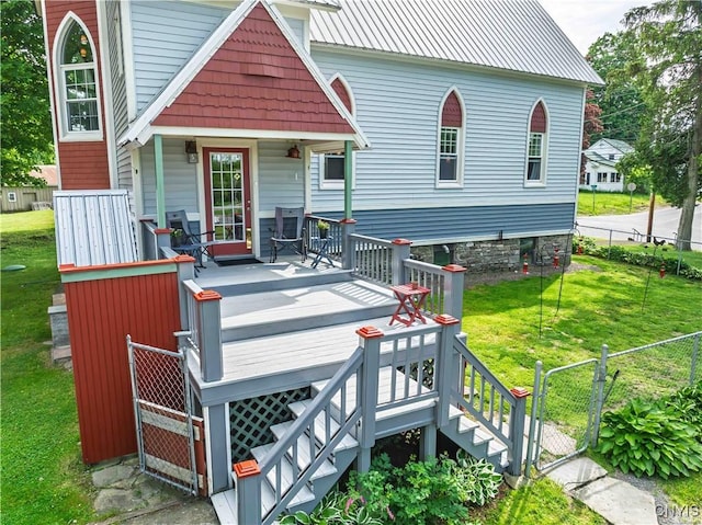 28 Bridge St, Albion, NY 13302 - back of property with a gate