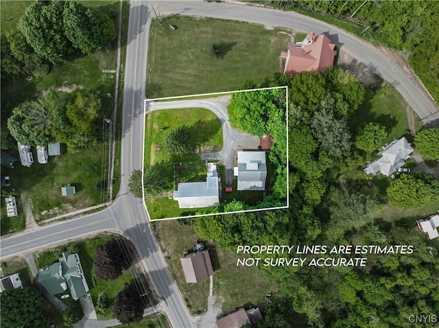 28 Bridge St, Albion, NY 13302 - aerial view of property's location with property parcel outlined