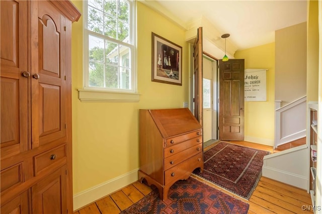 28 Bridge St, Albion, NY 13302 - entryway featuring light wood-style floors and baseboards