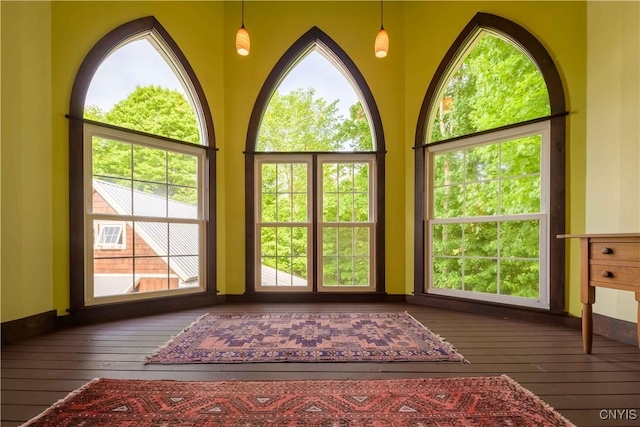 28 Bridge St, Albion, NY 13302 - doorway to outside featuring wood-type flooring and healthy amount of natural light