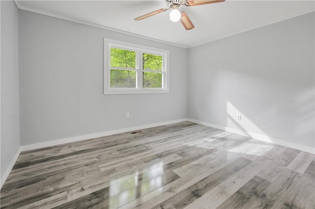10610 State Route 7, Worcester, NY 12149 - empty room with baseboards, wood finished floors, and a ceiling fan
