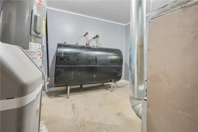 10610 State Route 7, Worcester, NY 12149 - utility room with oil tank and water heater