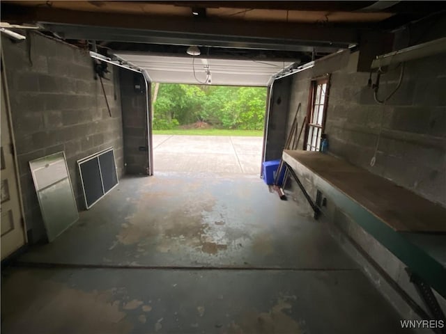 5780 Sheridan Dr, Amherst, NY 14221 - garage with concrete block wall