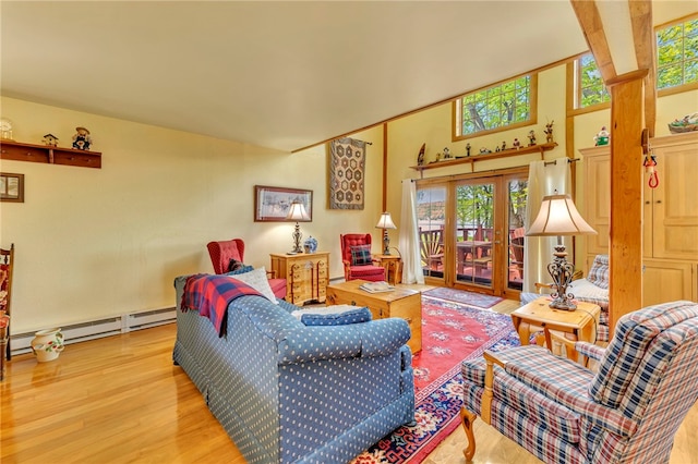 2555 County Highway 22, Richfield, NY 13439 - living area featuring wood finished floors and baseboard heating