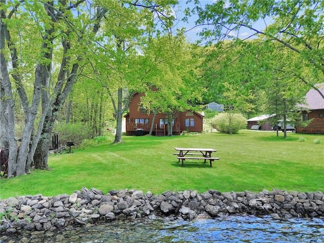 2555 County Highway 22, Richfield, NY 13439 - view of grassy yard featuring a deck