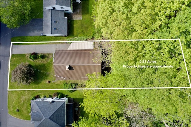 25 Woodside Ave, Oneonta-City, NY 13820 - aerial view of property and surrounding area with property boundaries highlighted
