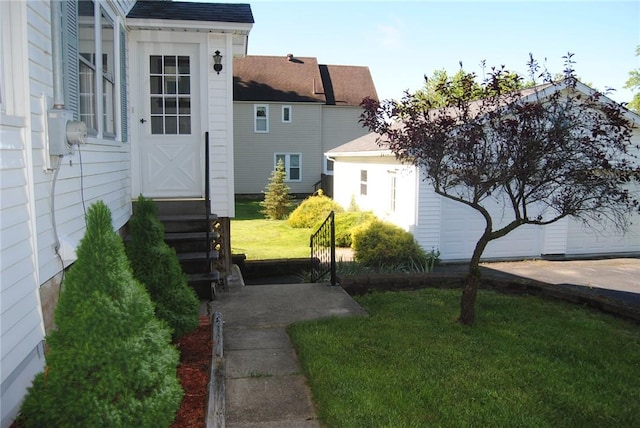 202 Birch St, Kane-Borough, PA 16735 - view of green lawn with entry steps