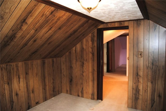 202 Birch St, Kane-Borough, PA 16735 - bonus room with wooden walls, lofted ceiling, and carpet