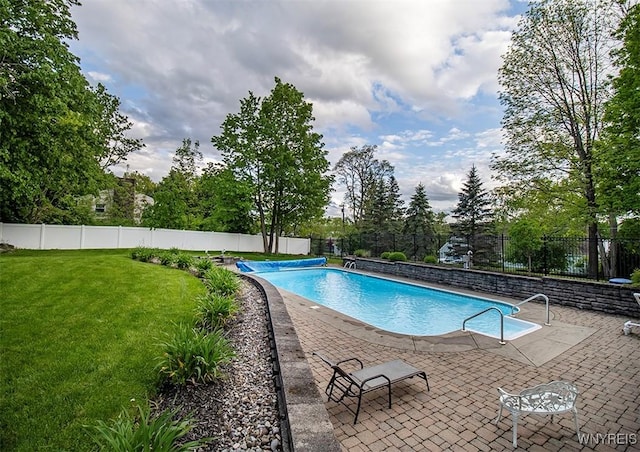 4786 Ormonde Dr, Cazenovia, NY 13035 - view of pool with a patio and view of wooded area