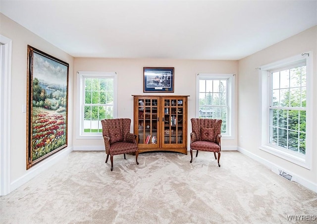 4786 Ormonde Dr, Cazenovia, NY 13035 - sitting room featuring baseboards and carpet flooring