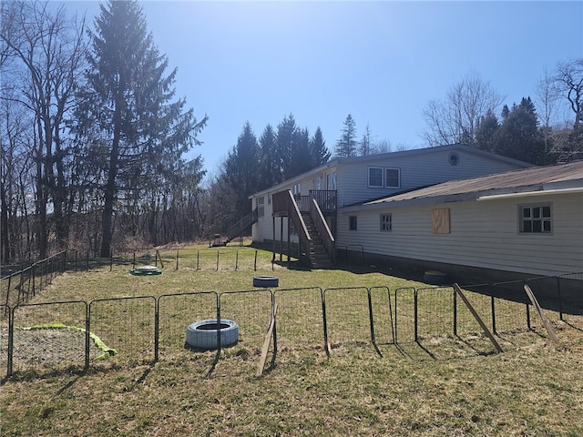 2968 County Highway 11, Hartwick, NY 13348 - back of property featuring stairs and a wooden deck