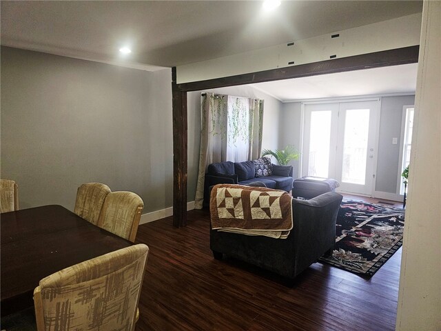 2968 County Highway 11, Hartwick, NY 13348 - living room featuring wood finished floors, baseboards, and recessed lighting
