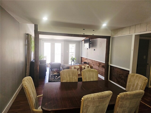 2968 County Highway 11, Hartwick, NY 13348 - dining space featuring wood finished floors, baseboards, and recessed lighting