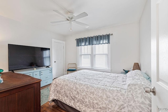 173 Mosley Dr Unit 1, Syracuse, NY 13206 - bedroom with dark wood-type flooring and a ceiling fan