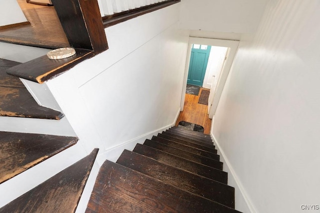 173 Mosley Dr Unit 1, Syracuse, NY 13206 - stairway with wood finished floors