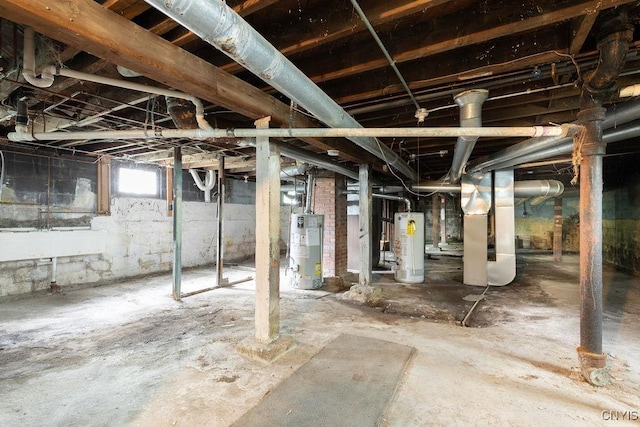 173 Mosley Dr Unit 1, Syracuse, NY 13206 - basement with water heater and heating unit