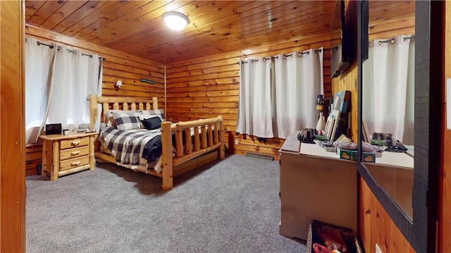 120 Fisher Ln, Afton, NY 13730 - carpeted bedroom with wood ceiling