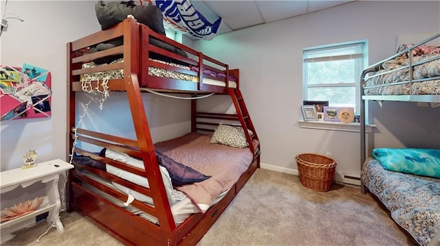 120 Fisher Ln, Afton, NY 13730 - bedroom featuring carpet flooring, baseboard heating, and baseboards