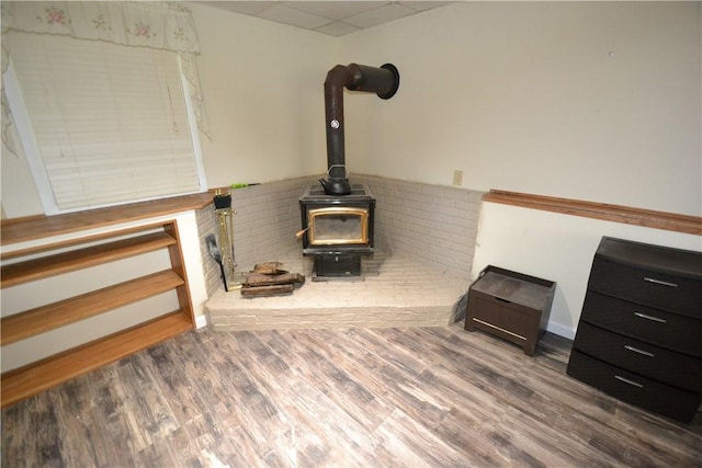 2314 Vandy Dr, Macedon, NY 14522 - detailed view of a wood stove and wood finished floors