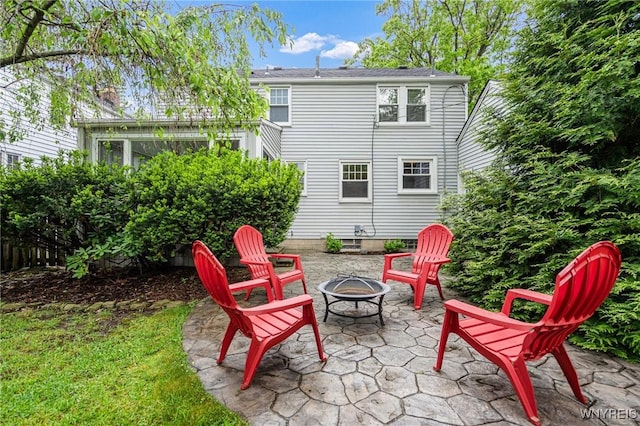370 Mount Vernon Rd, Amherst, NY 14226 - view of patio / terrace featuring an outdoor fire pit